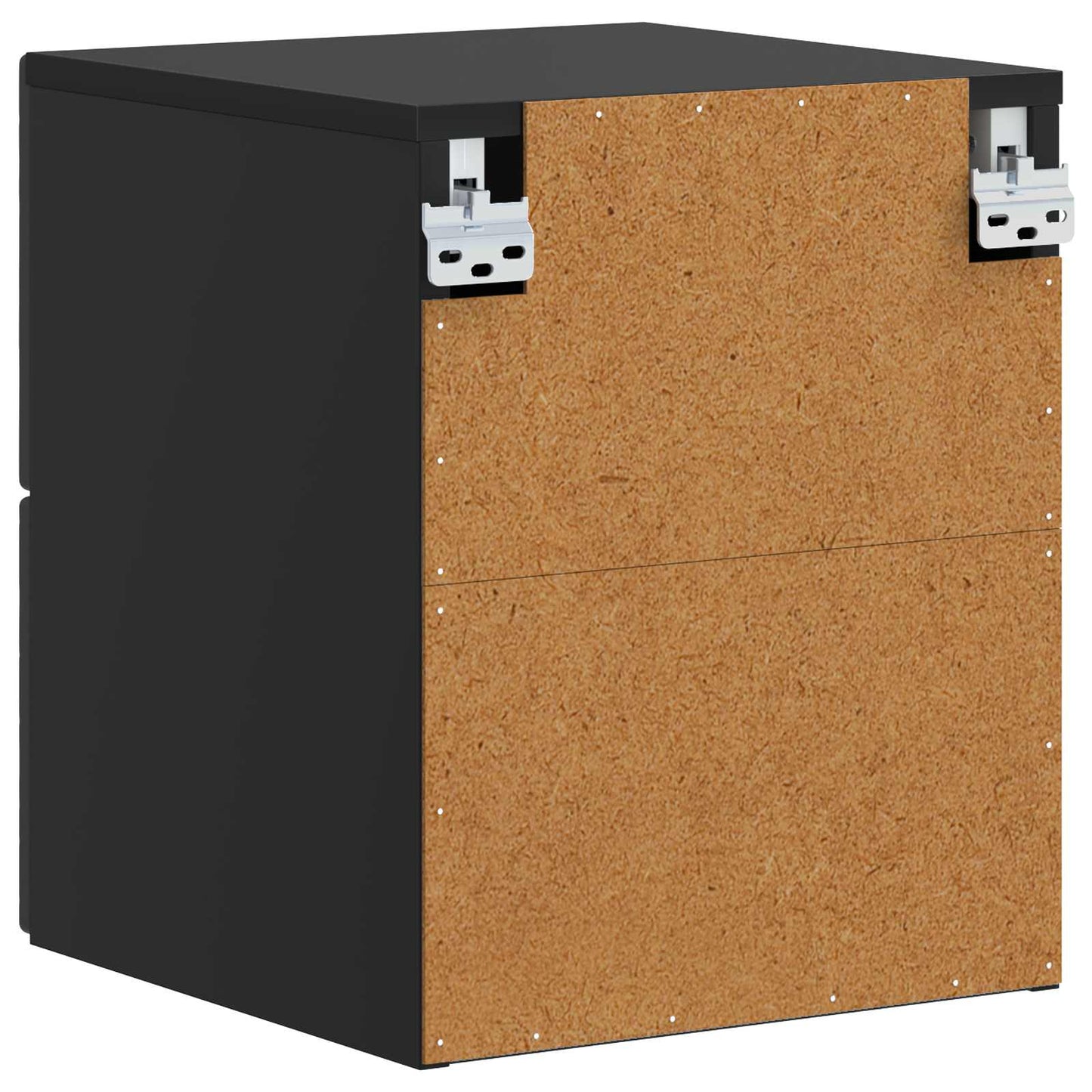 Wandbeugel Bedkast 2 pcs Zwart 34,5 x 33 x 40 cm Bewerkt hout
