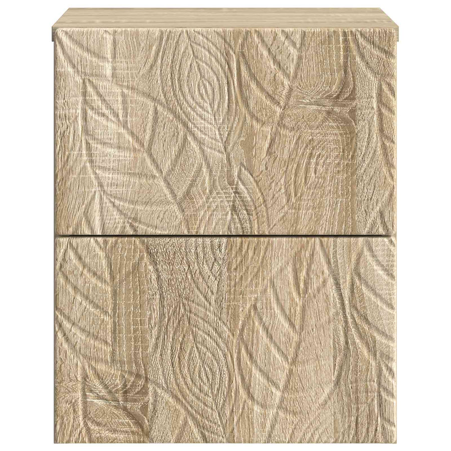 Wandbeugel Bedkast Sonoma Eiken 34,5 x 33 x 40 cm Bewerkt hout