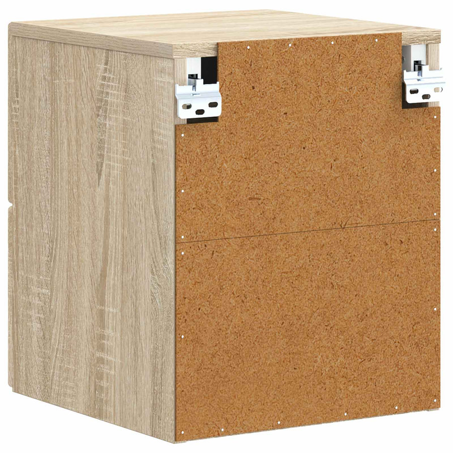 Wandbeugel Bedkast 2 pcs Sonoma Eiken 34,5 x 33 x 40 cm