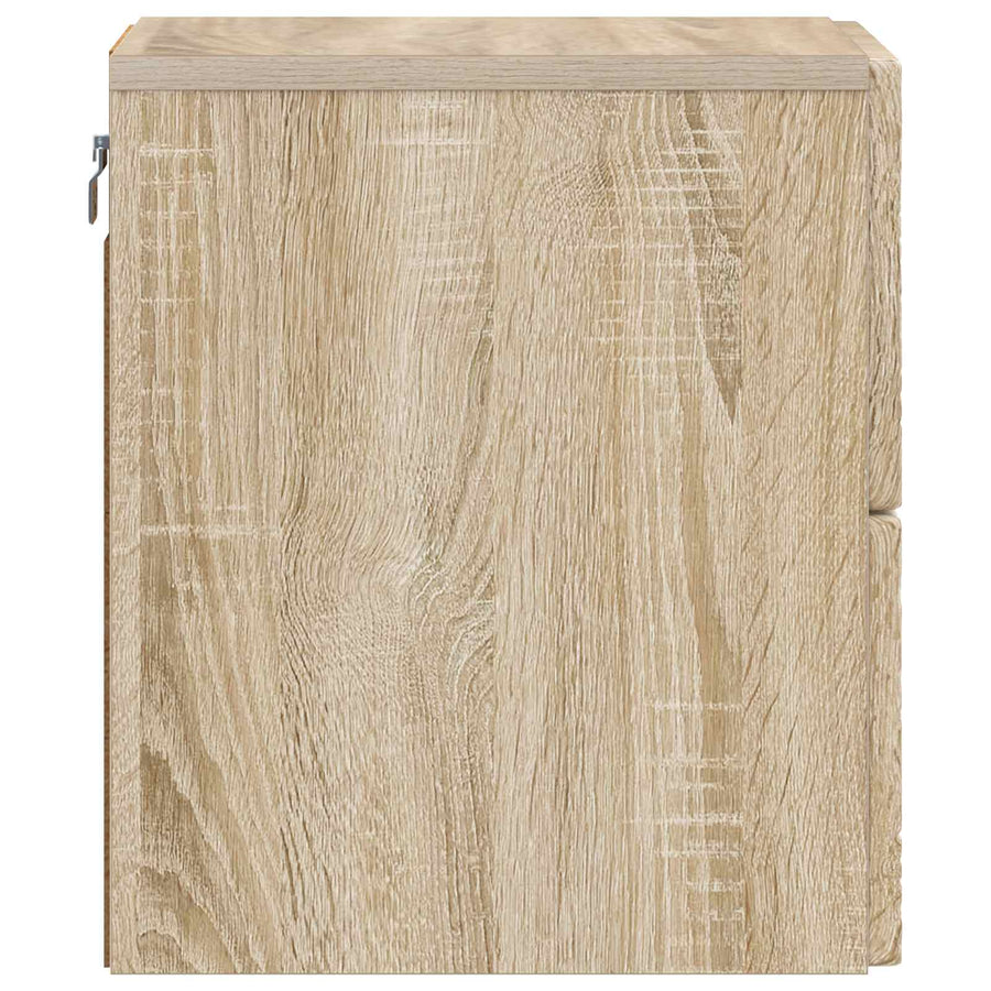Wandbeugel Bedkast 2 pcs Sonoma Eiken 34,5 x 33 x 40 cm