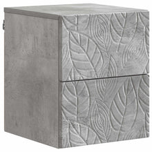 Wandbeugel Bedkast Betongrijs 34,5 x 33 x 40 cm Bewerkt hout