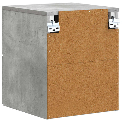 Wandbeugel Bedkast 2 pcs Betongrijs 34,5 x 33 x 40 cm