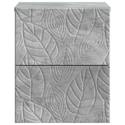 Wandbeugel Bedkast 2 pcs Betongrijs 34,5 x 33 x 40 cm