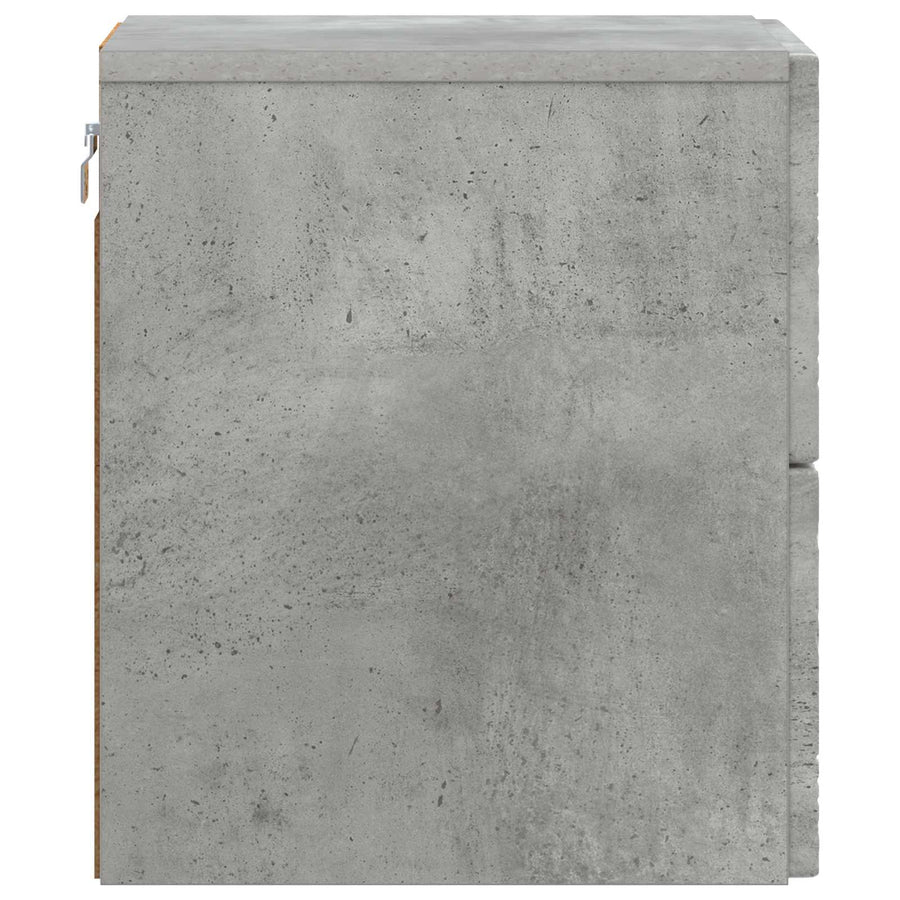 Wandbeugel Bedkast 2 pcs Betongrijs 34,5 x 33 x 40 cm