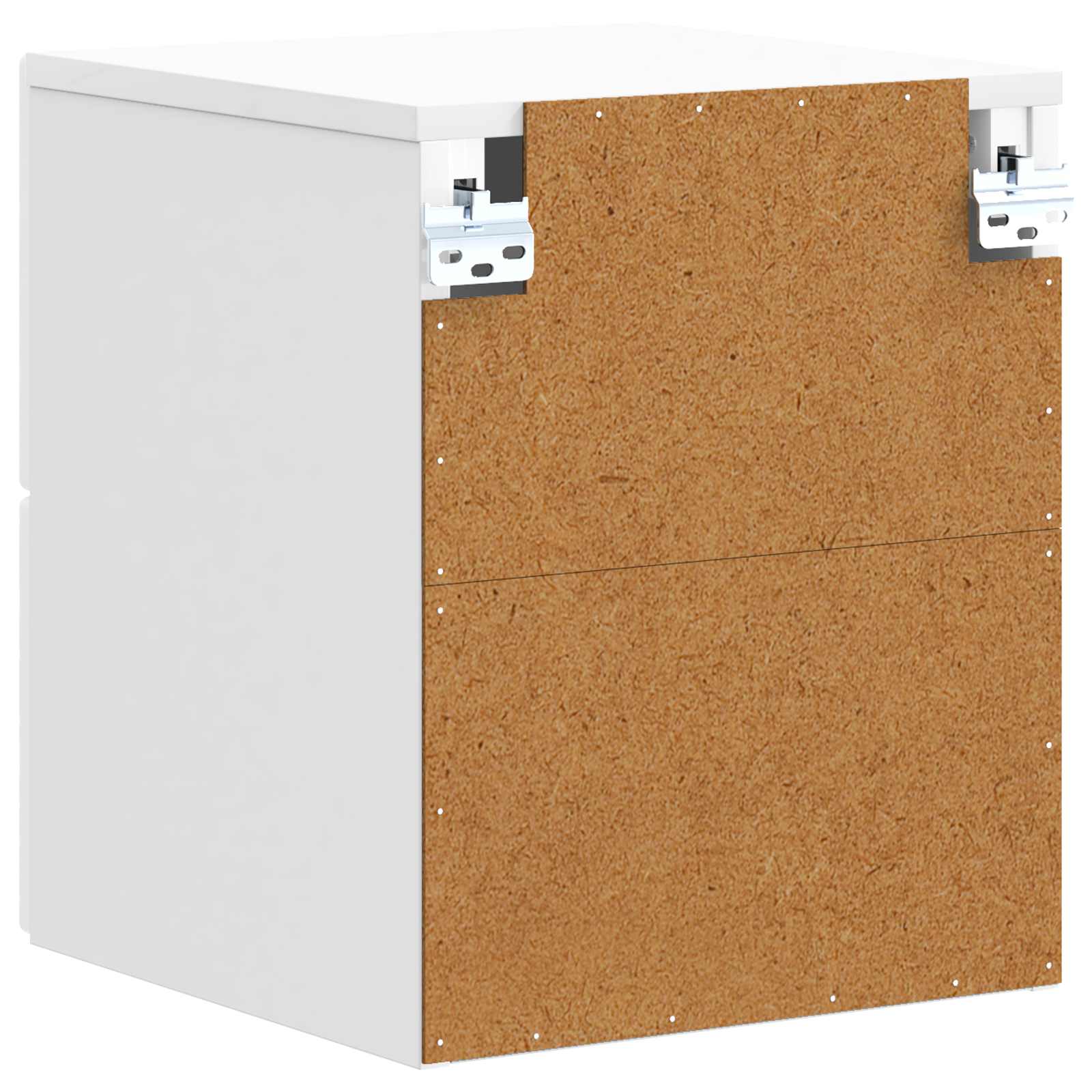 Wandbeugel Bedkast 2 pcs Hoogglans Wit 34,5 x 33 x 40 cm
