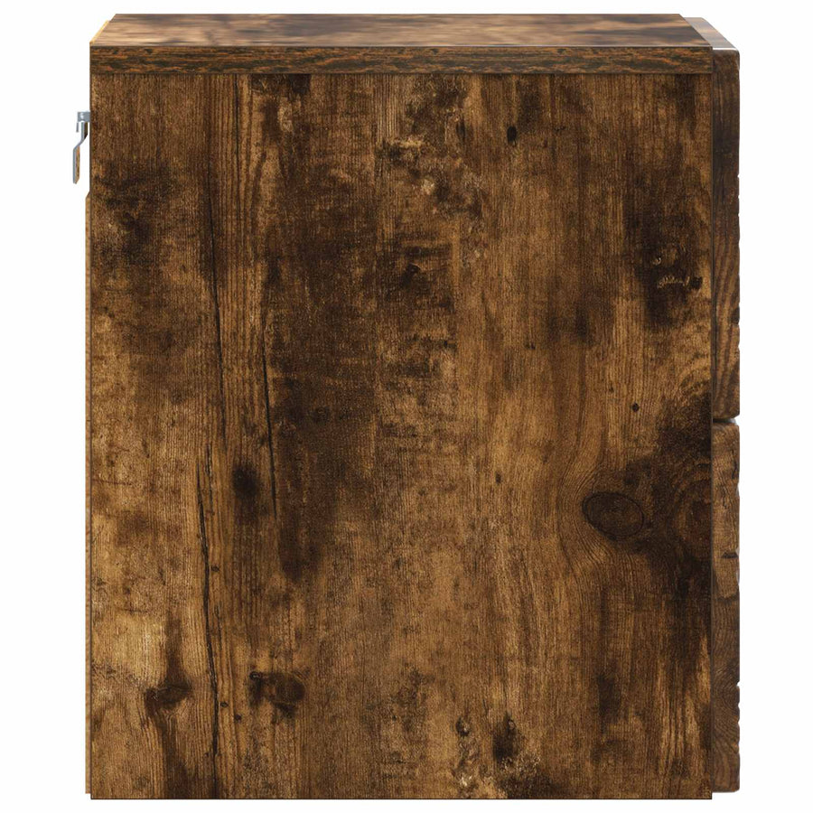 Wandbeugel Bedkast 2 pcs Gerookt eiken 34,5 x 33 x 40 cm