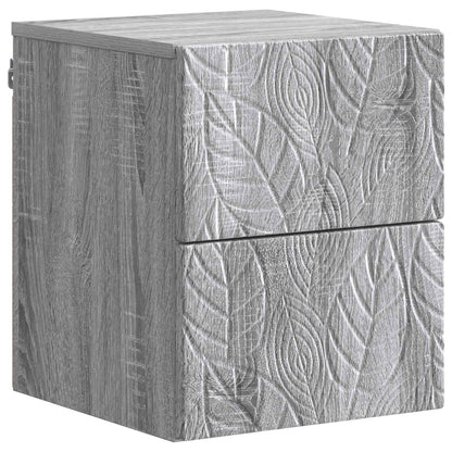 Wandbeugel Bedkast Grijs Sonoma 34,5 x 33 x 40 cm Bewerkt hout