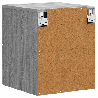 Wandbeugel Bedkast 2 pcs Grijs Sonoma 34,5 x 33 x 40 cm