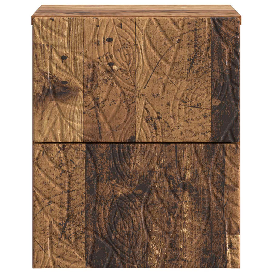 Wandbeugel Bedkast Oud hout 34,5 x 33 x 40 cm Bewerkt hout