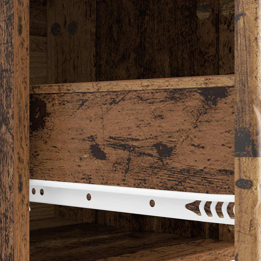 Wandbeugel Bedkast 2 pcs Oud hout 34,5 x 33 x 40 cm