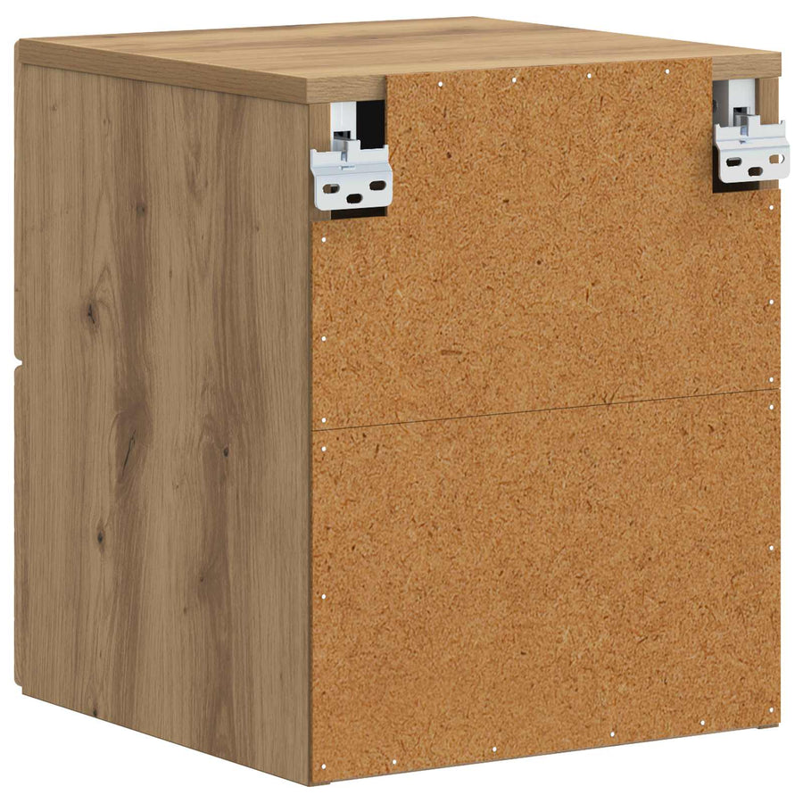 Wandbeugel Bedkast Artisanaal eiken 34,5 x 33 x 40 cm