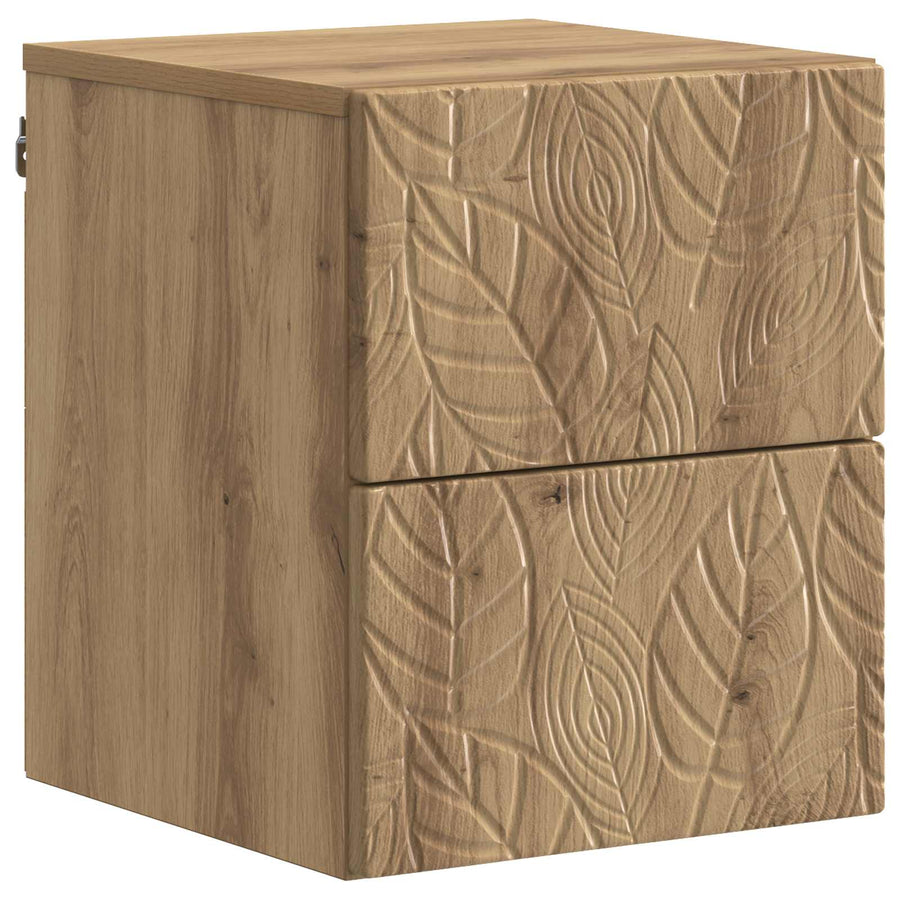 Wandbeugel Bedkast 2 pcs Artisanaal eiken 34,5 x 33 x 40 cm