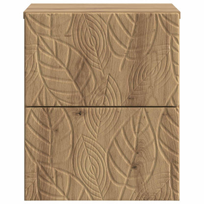 Wandbeugel Bedkast 2 pcs Artisanaal eiken 34,5 x 33 x 40 cm