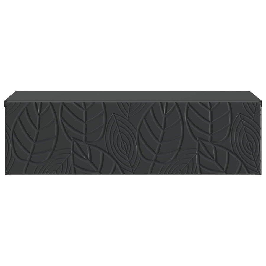 Wandmontage Zijtafel Zwart 59 x 34,5 x 17 cm Bewerkt hout