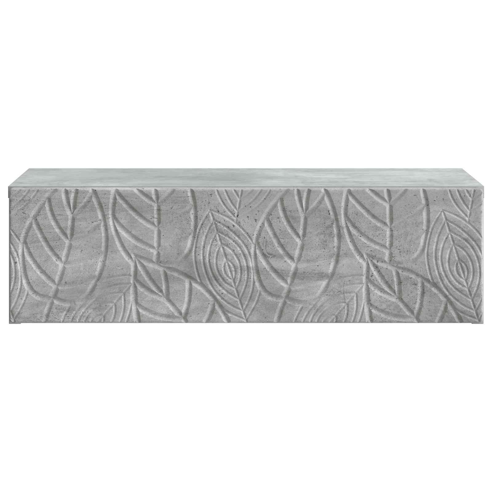 Wandmontage Zijtafel Betongrijs 59 x 34,5 x 17 cm Bewerkt hout