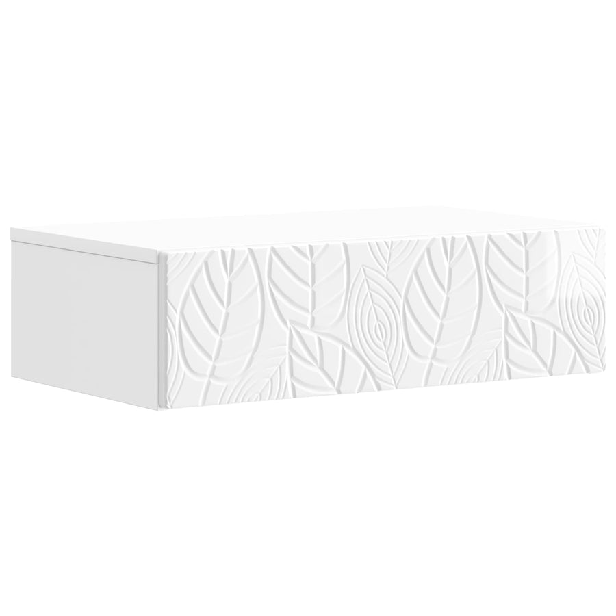 Wandmontage Zijtafel Hoogglans Wit 59 x 34,5 x 17 cm