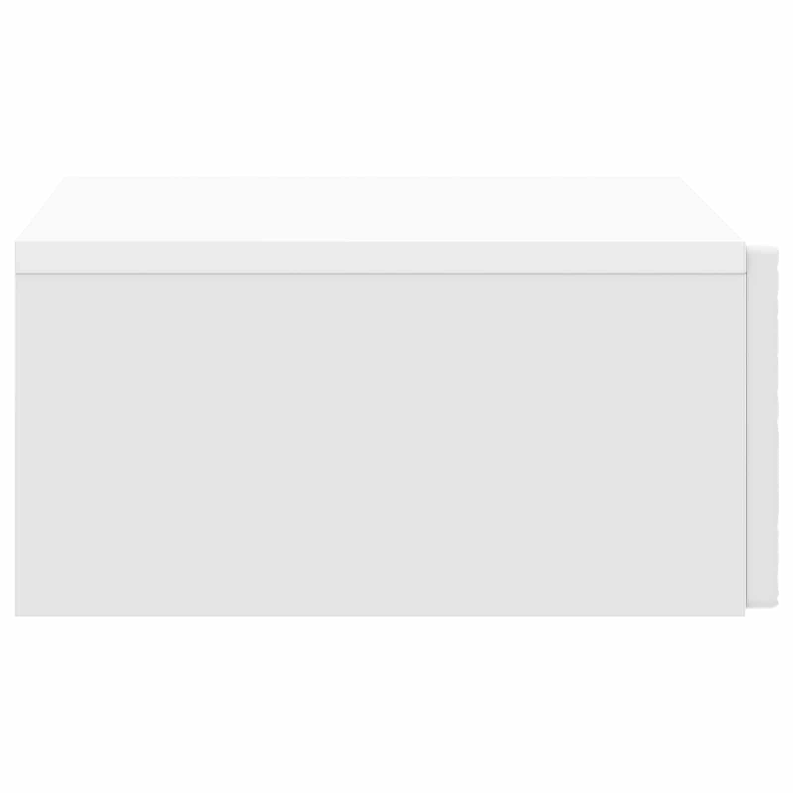 Wandmontage Zijtafel Hoogglans Wit 59 x 34,5 x 17 cm