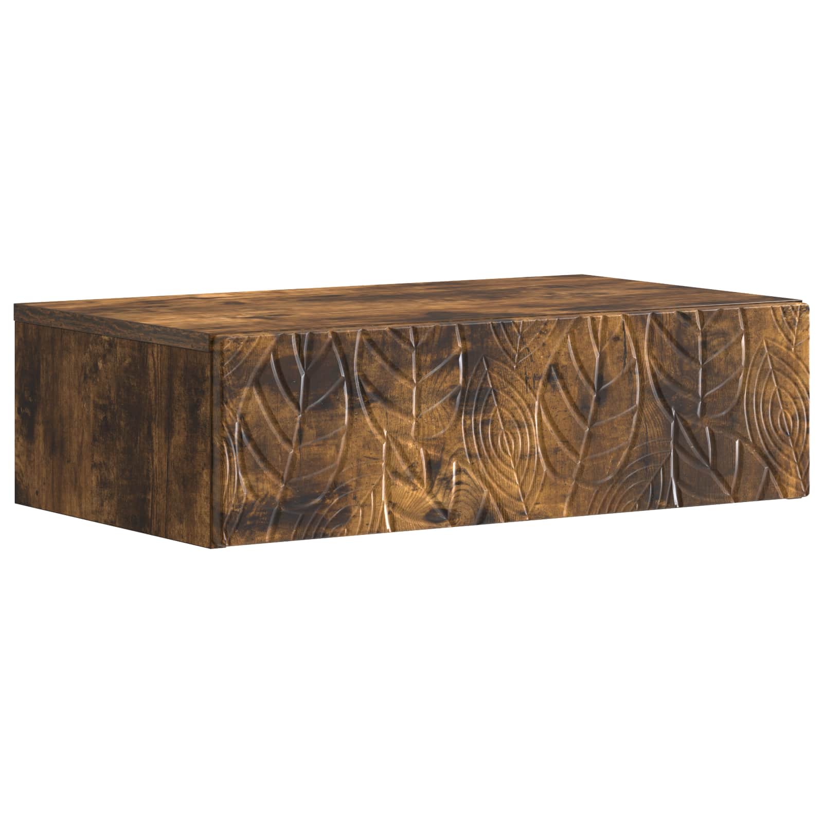 Wandmontage Zijtafel Gerookt eiken 59 x 34,5 x 17 cm