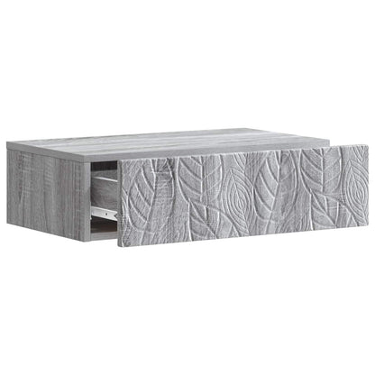 Wandmontage Zijtafel Grijs Sonoma 59 x 34,5 x 17 cm