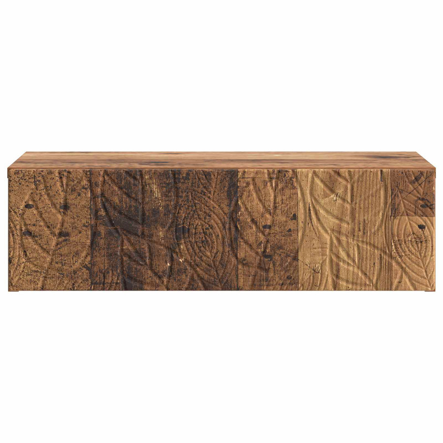 Wandmontage Zijtafel Oud hout 59 x 34,5 x 17 cm Bewerkt hout