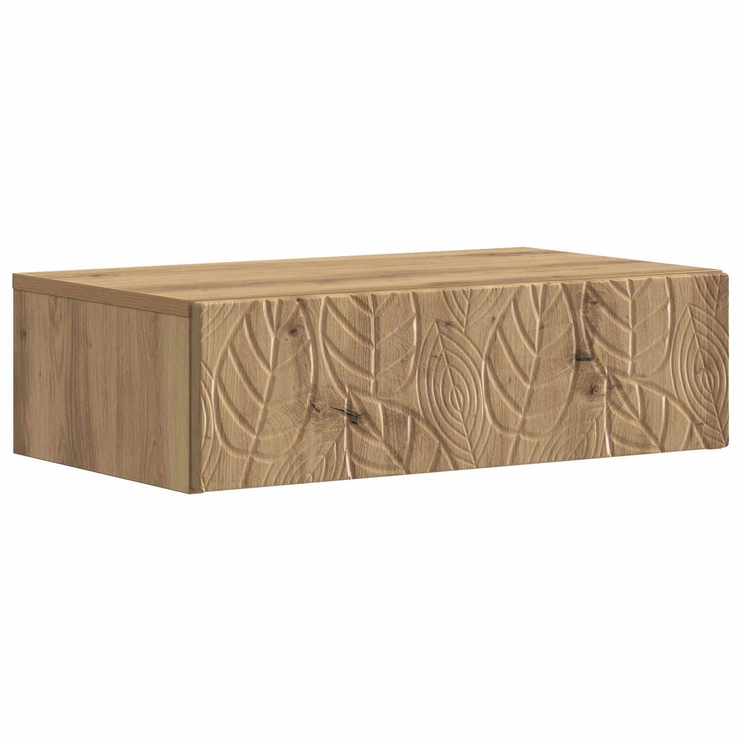 Wandmontage Zijtafel Artisanaal eiken 59 x 34,5 x 17 cm
