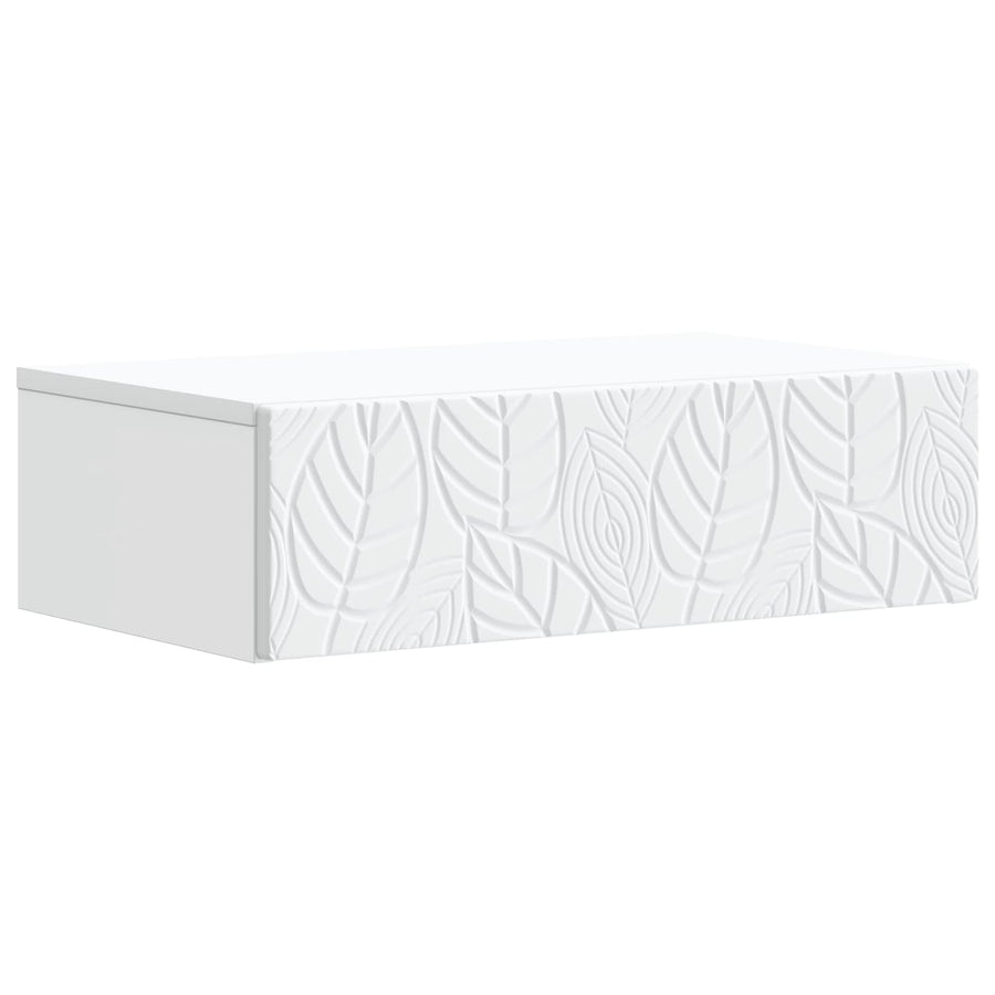 Wandmontage Zijtafel Wit 87,5 x 34,5 x 17 cm Bewerkt hout