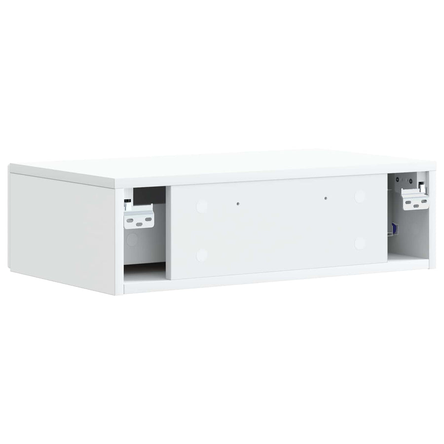 Wandmontage Zijtafel Wit 87,5 x 34,5 x 17 cm Bewerkt hout