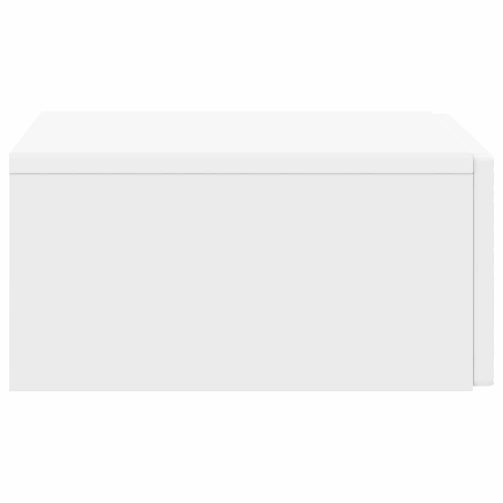 Wandmontage Zijtafel Wit 87,5 x 34,5 x 17 cm Bewerkt hout