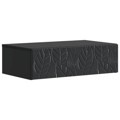 Wandmontage Zijtafel Zwart 87,5 x 34,5 x 17 cm Bewerkt hout