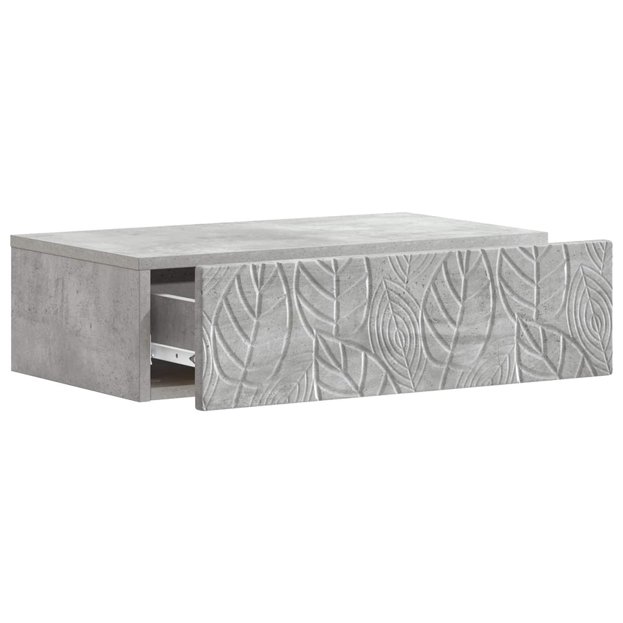 Wandmontage Zijtafel Betongrijs 87,5 x 34,5 x 17 cm