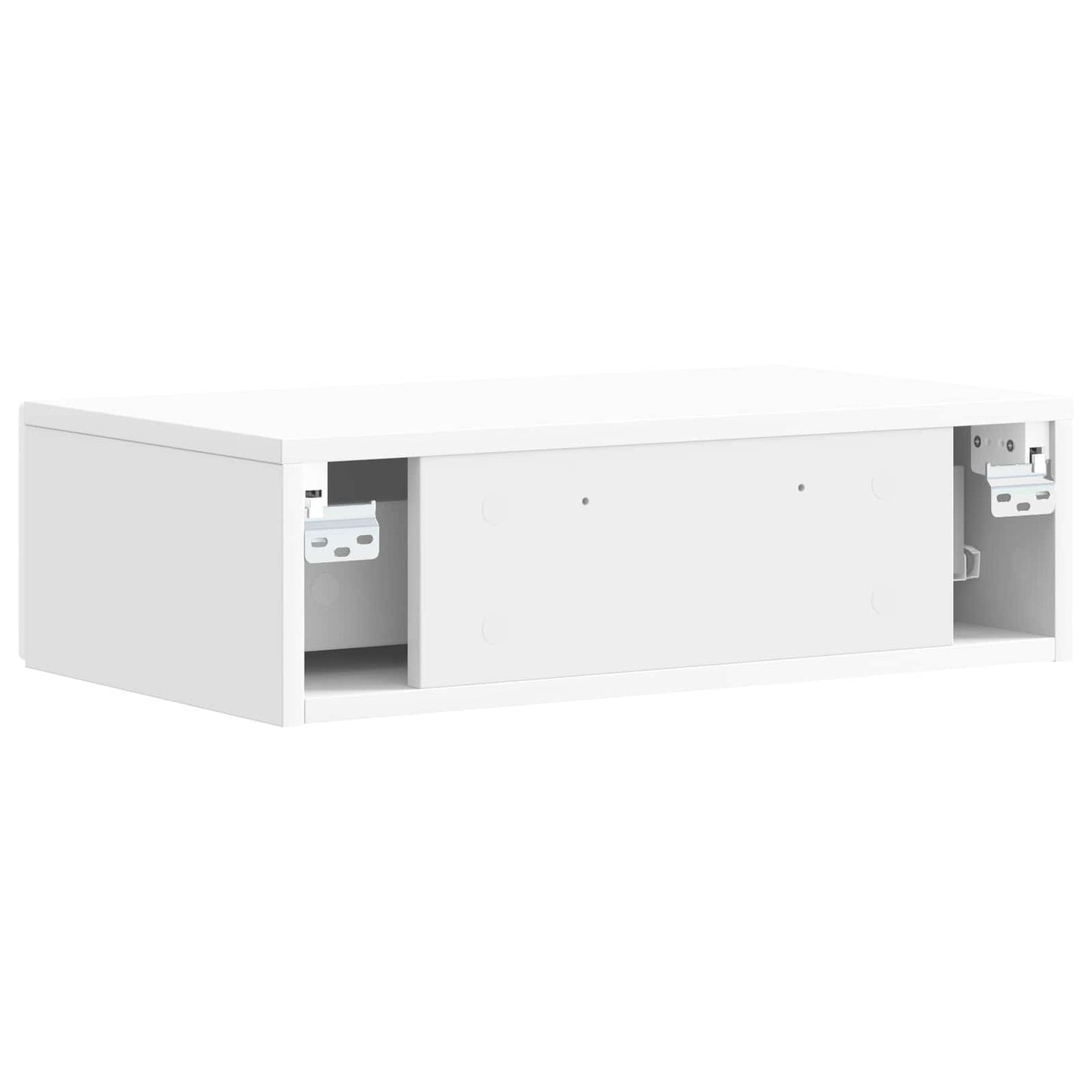 Wandmontage Zijtafel Hoogglans Wit 87,5 x 34,5 x 17 cm