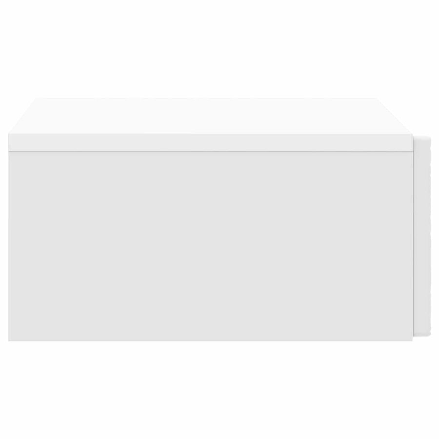 Wandmontage Zijtafel Hoogglans Wit 87,5 x 34,5 x 17 cm