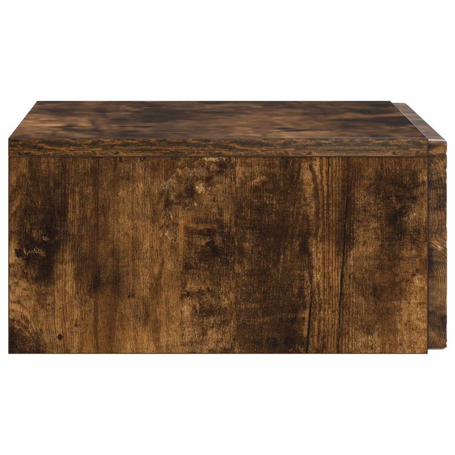 Wandmontage Zijtafel Gerookt eiken 87,5 x 34,5 x 17 cm