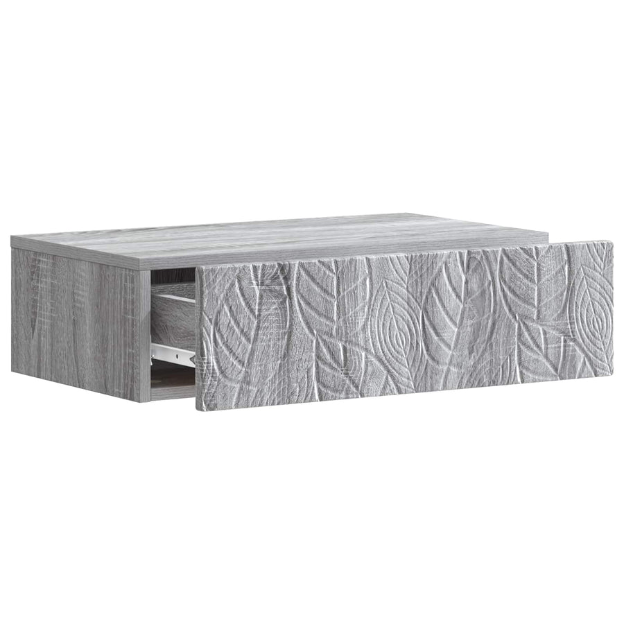 Wandmontage Zijtafel Grijs Sonoma 87,5 x 34,5 x 17 cm