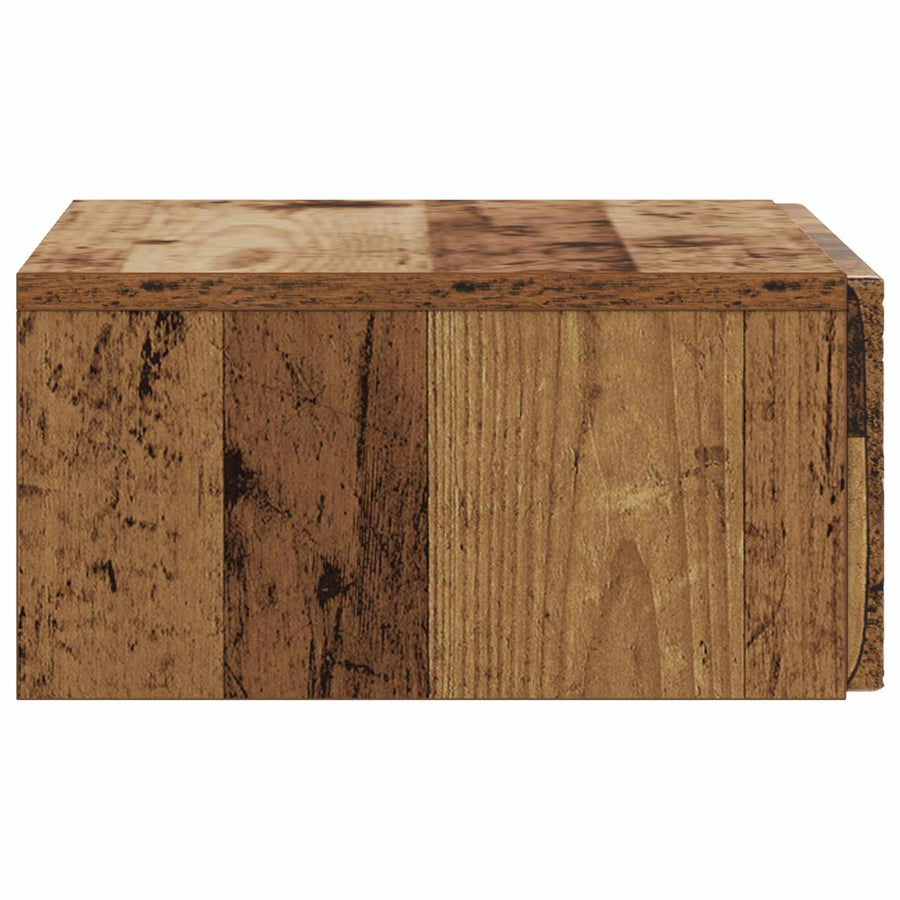 Wandmontage Zijtafel Oud hout 87,5 x 34,5 x 17 cm Bewerkt hout