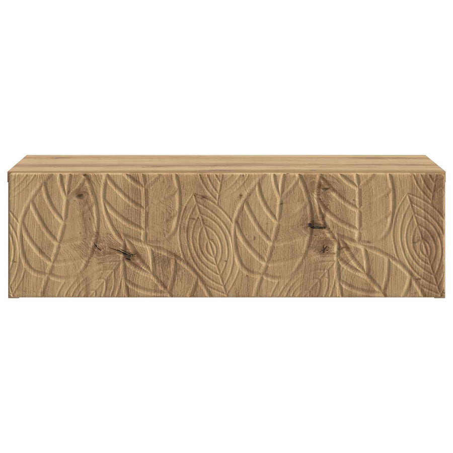Wandmontage Zijtafel Artisanaal eiken 87,5 x 34,5 x 17 cm