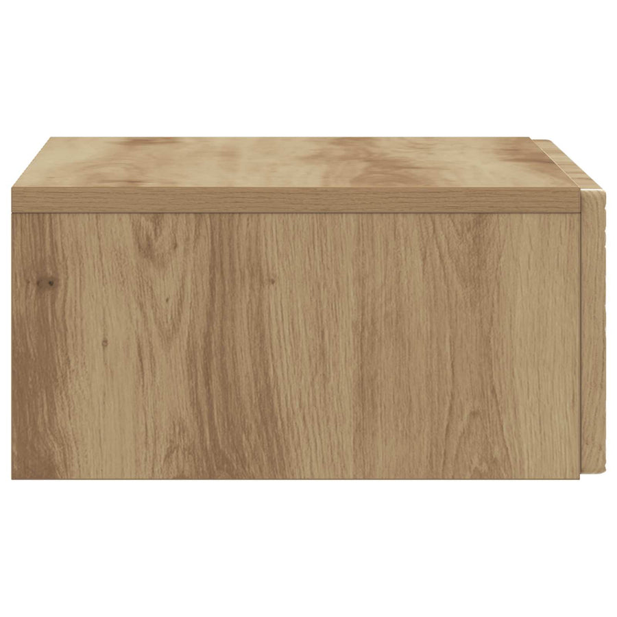 Wandmontage Zijtafel Artisanaal eiken 87,5 x 34,5 x 17 cm