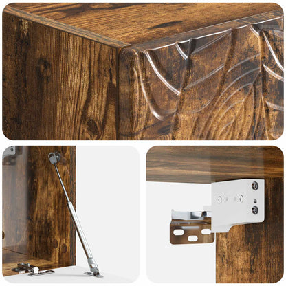 Wandbeugel TV-kast 59,5 x 41 x 30 cm Gerookt eiken Bewerkt hout