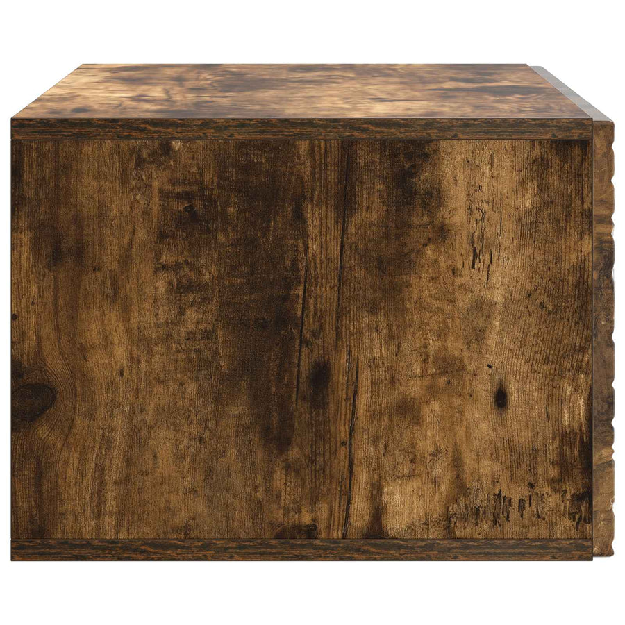 Wandbeugel TV-kast 59,5 x 41 x 30 cm Gerookt eiken Bewerkt hout