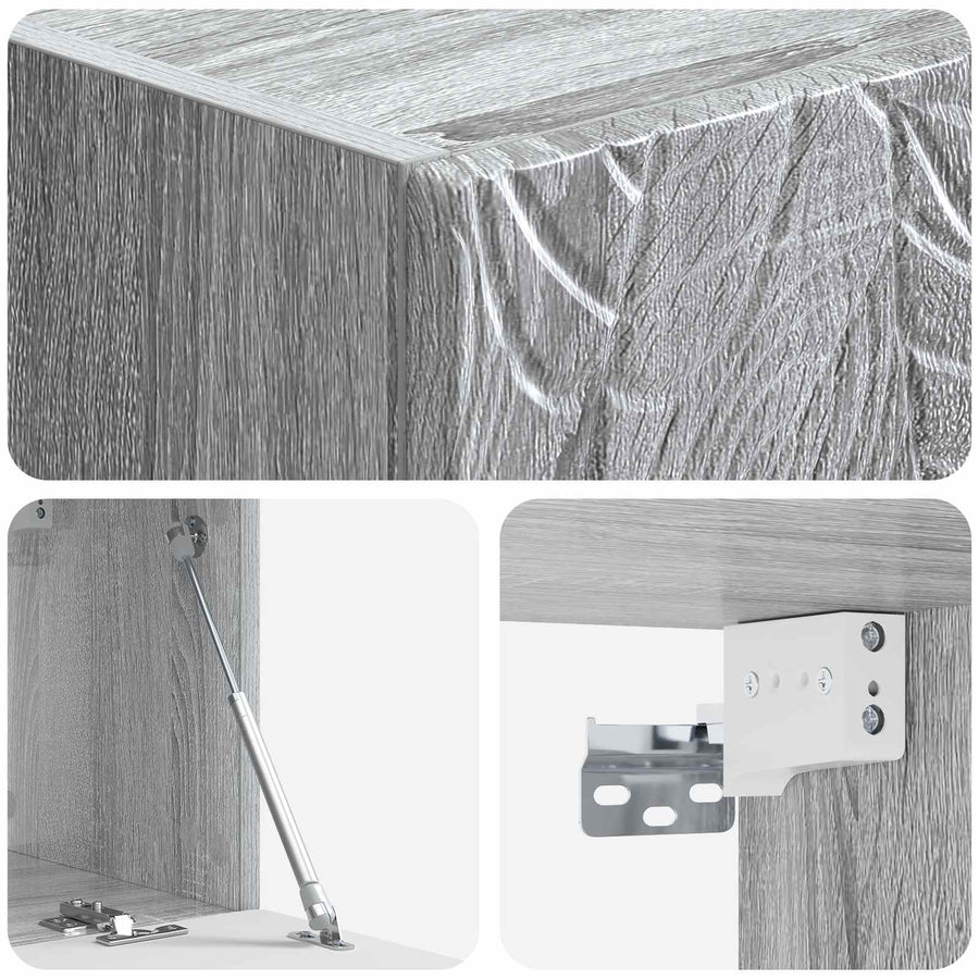 Wandbeugel TV-kast 59,5 x 41 x 30 cm Grijs Sonoma Bewerkt hout