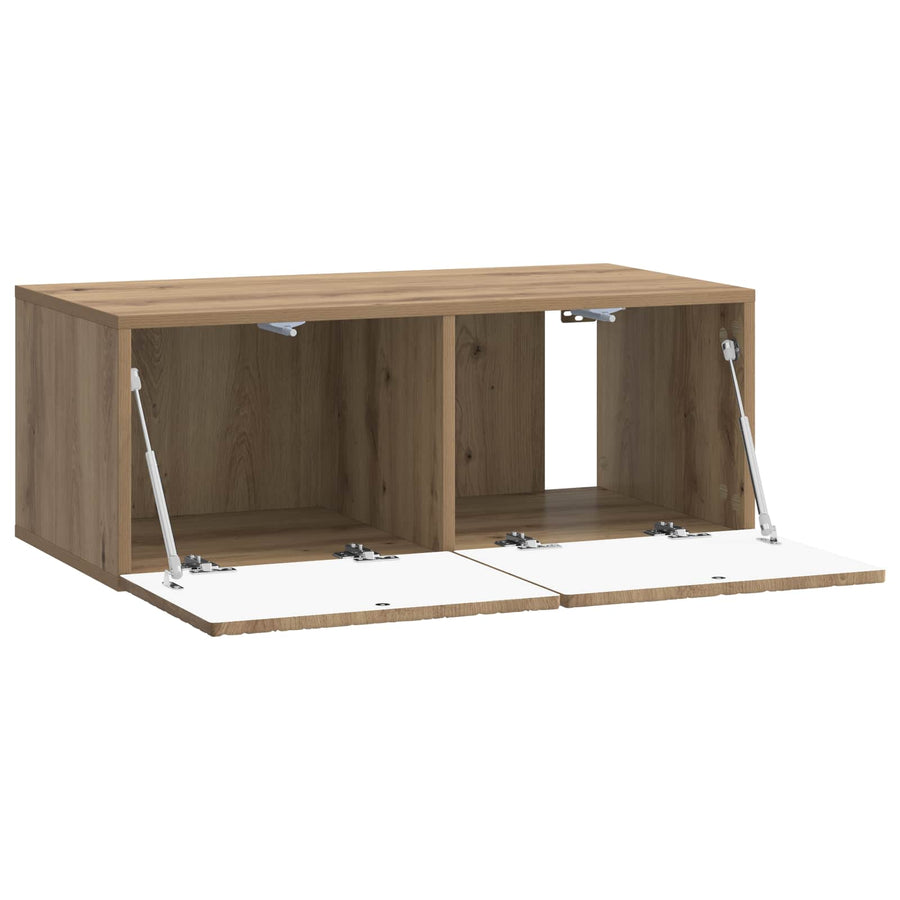 Wandbeugel TV-kast 59,5 x 41 x 30 cm Artisanaal eiken