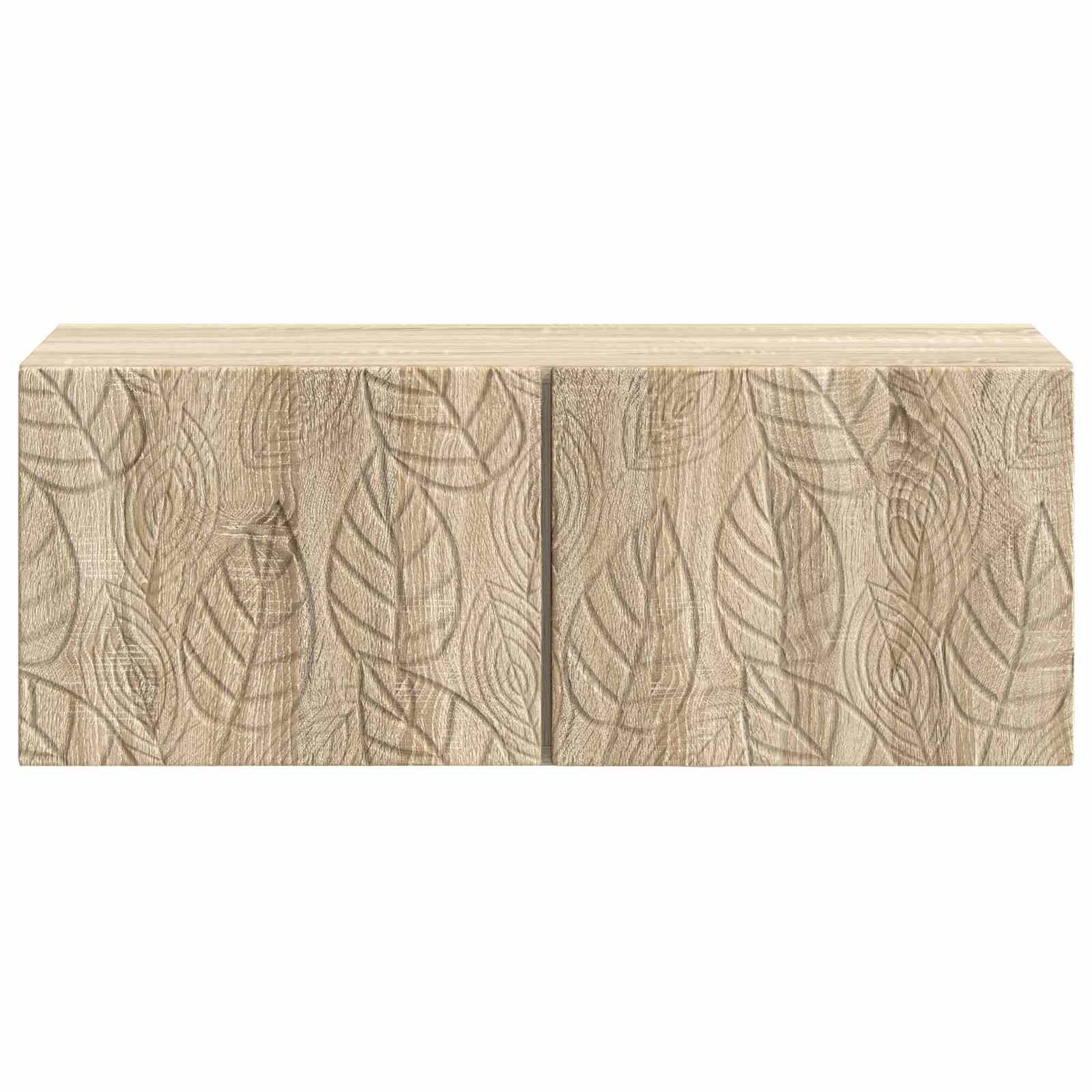 Wandbeugel TV-kast 78,5 x 41 x 30 cm Sonoma Eiken Bewerkt hout