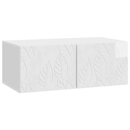 Wandbeugel TV-kast 78,5 x 41 x 30 cm Hoogglans Wit Bewerkt hout