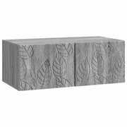 TV-meubel 78,5x41x30 cm grijs sonoma bewerkt hout muurmontage