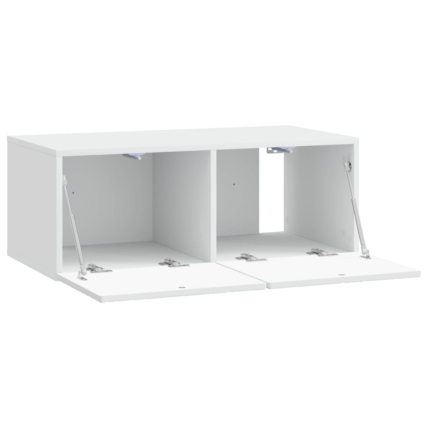 Wandbeugel TV-kast 98 x 41 x 30 cm Wit Bewerkt hout