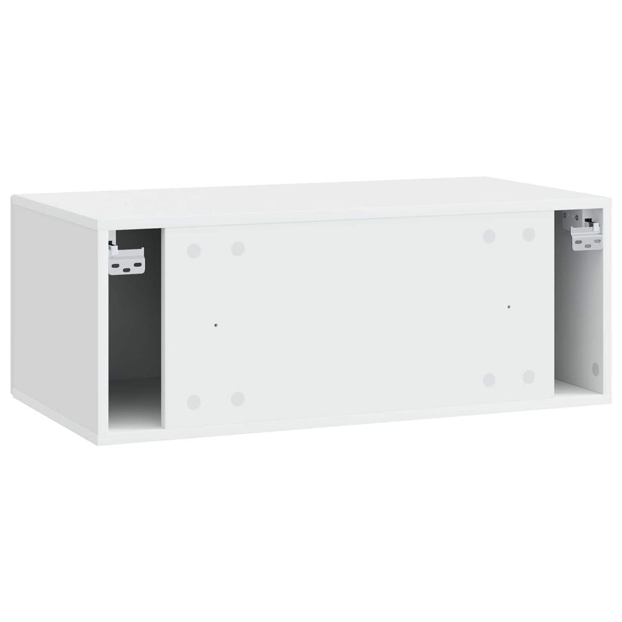 Wandbeugel TV-kast 98 x 41 x 30 cm Wit Bewerkt hout
