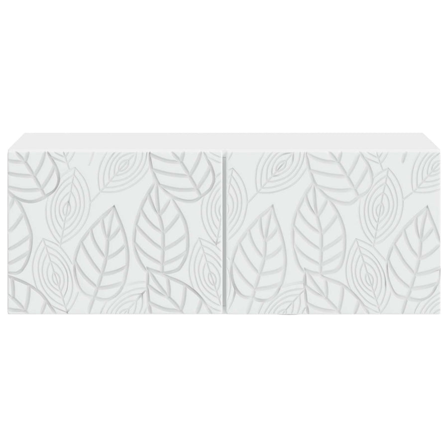 Wandbeugel TV-kast 98 x 41 x 30 cm Wit Bewerkt hout
