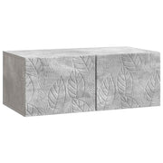 Wandkast 98x41x30 cm betongrijs bewerkt hout muurmontage