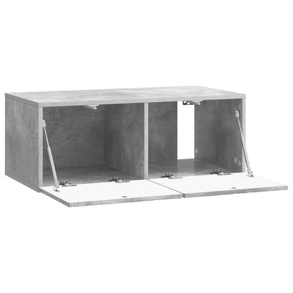 Wandbeugel TV-kast 98 x 41 x 30 cm Betongrijs Bewerkt hout