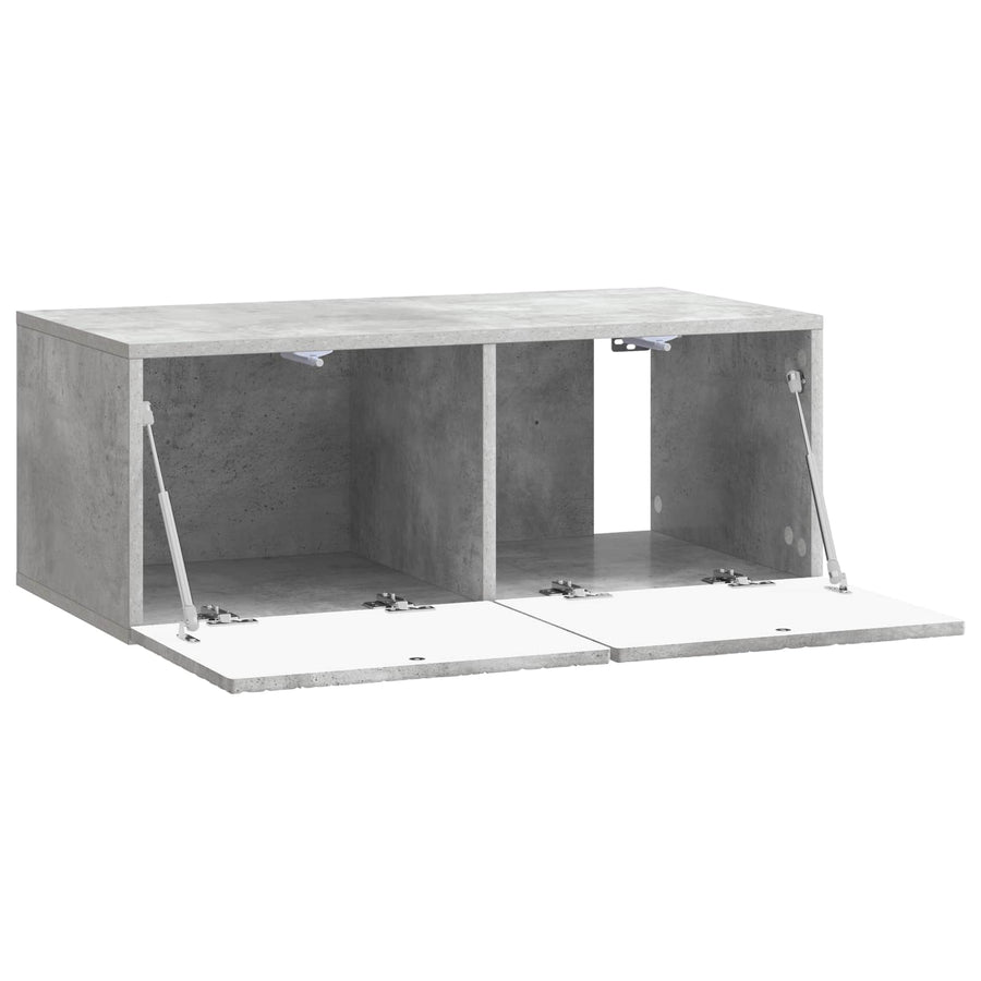 Wandbeugel TV-kast 98 x 41 x 30 cm Betongrijs Bewerkt hout